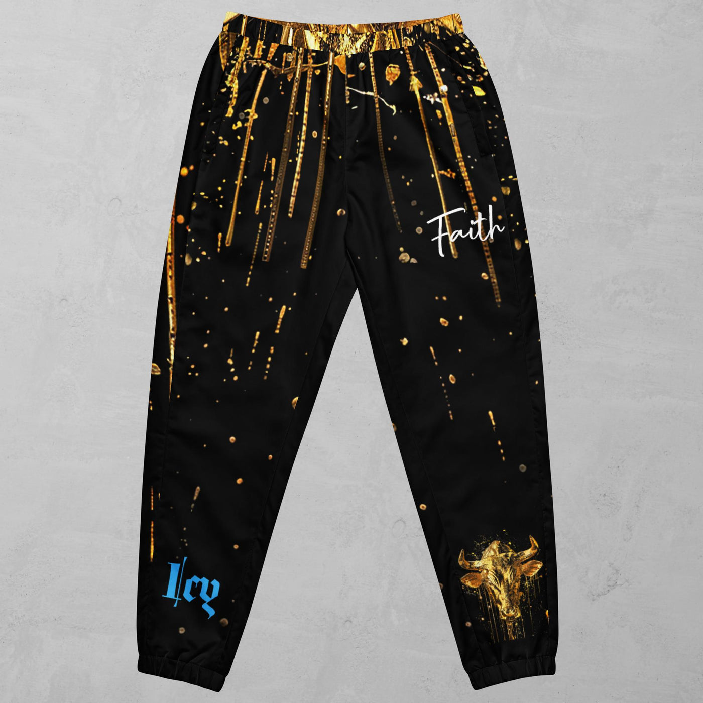 J.A Faith Gold Bull- Men's track pants