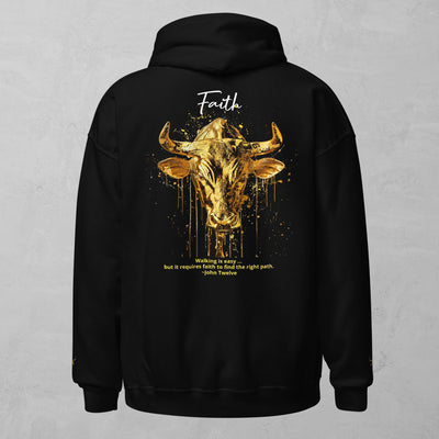 J.A Faith Gold Bull Unisex Hoodie