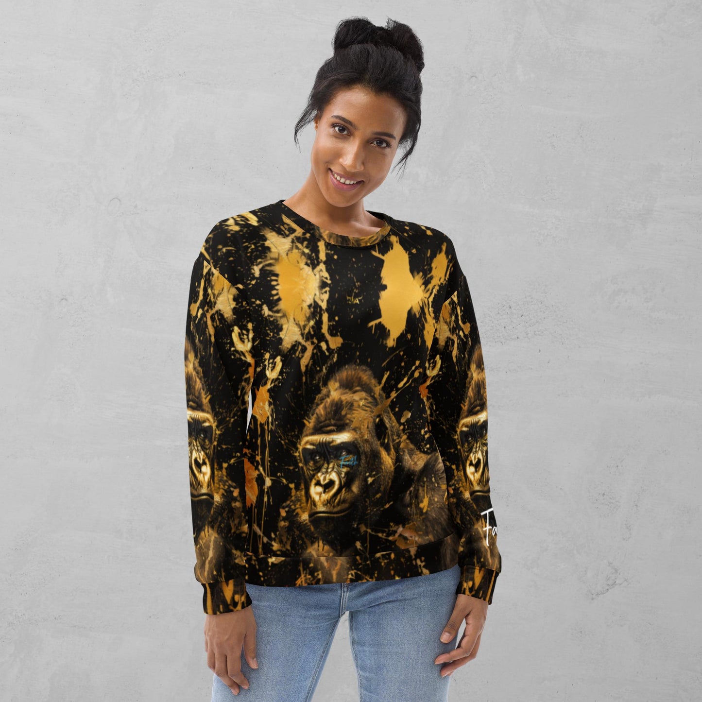 J.A Faith Gold Gorilla- Women's Sweatshirt