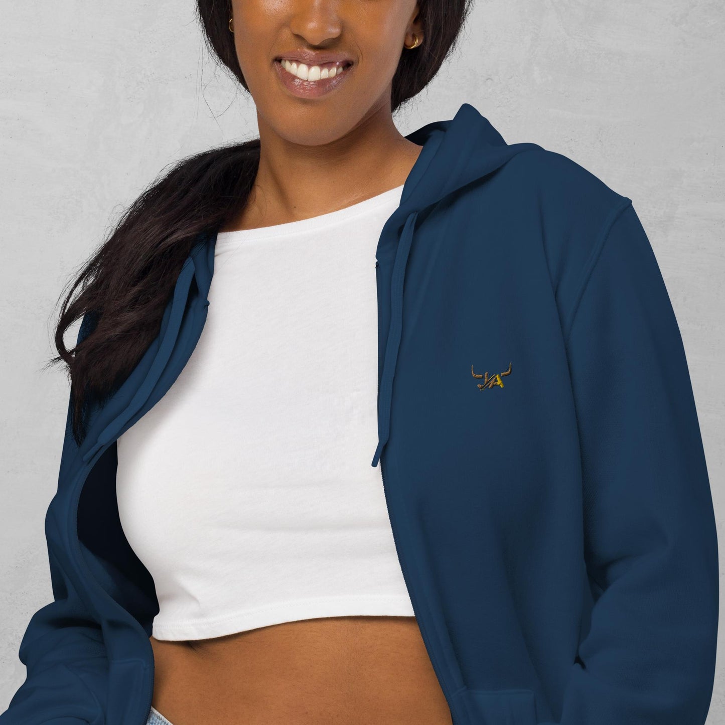 J.A women's basic zip hoodie