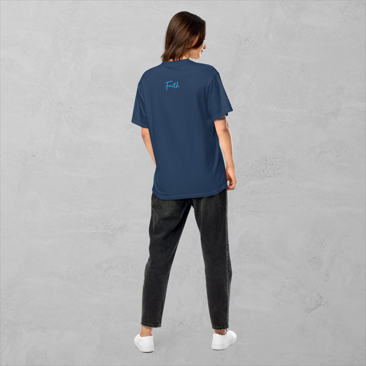 J.A Blue Faith- Women's heavyweight t-shirt