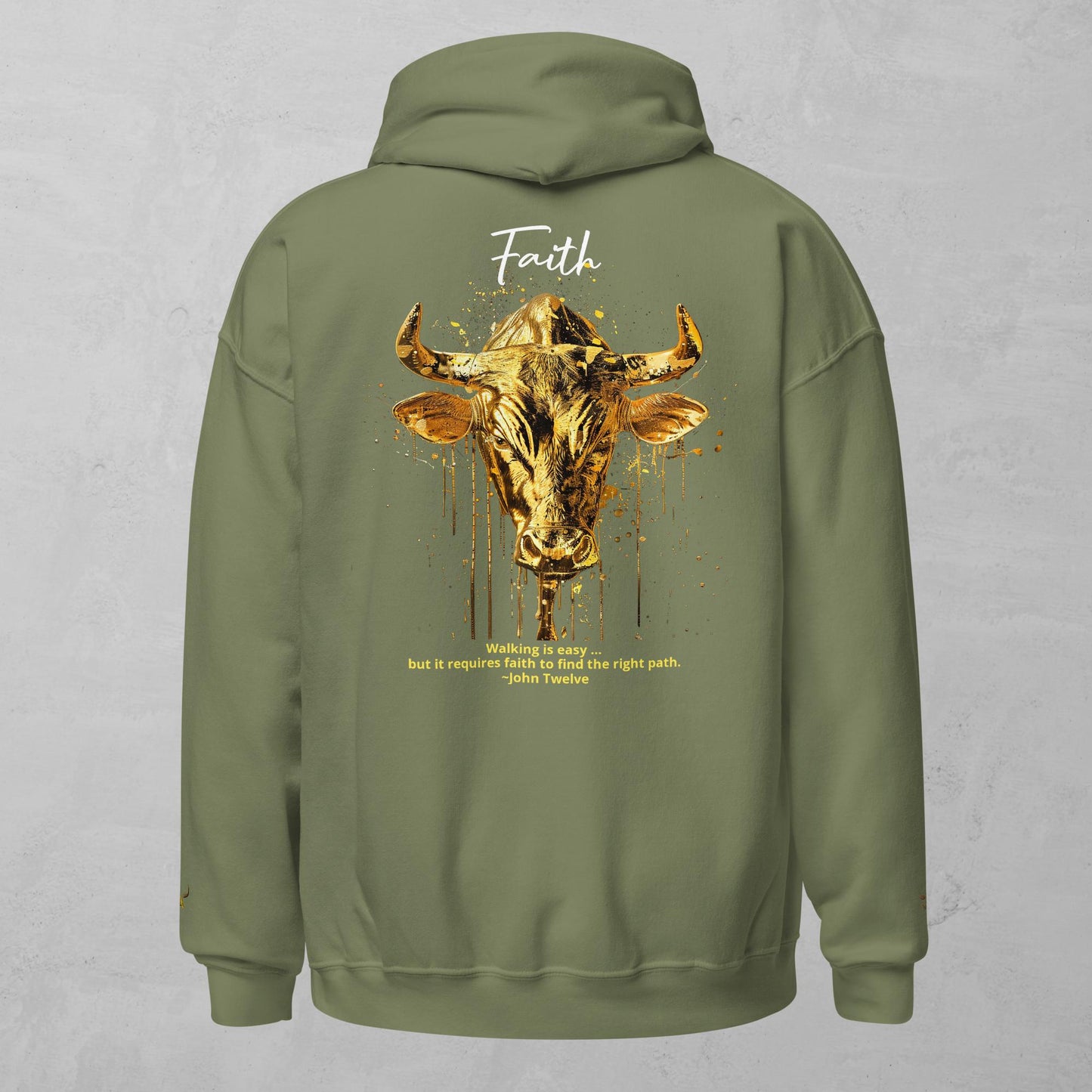 J.A Faith Gold Bull Unisex Hoodie