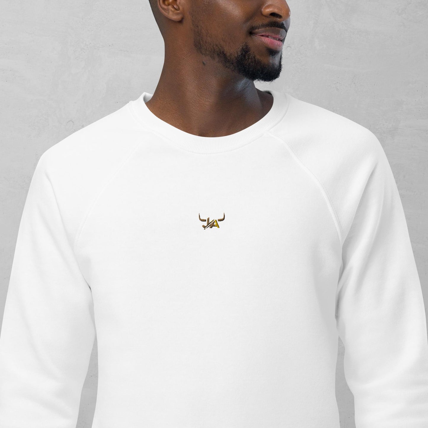 J.A Faith Gold Bull- Men's organic raglan sweatshirt